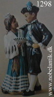 Prins og prinsesse, - H. 23,0 cm. - 4800.-
