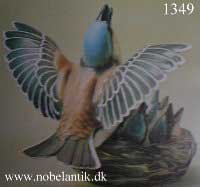 Fugl p� reden - H. 15.0 cm -  1600.-